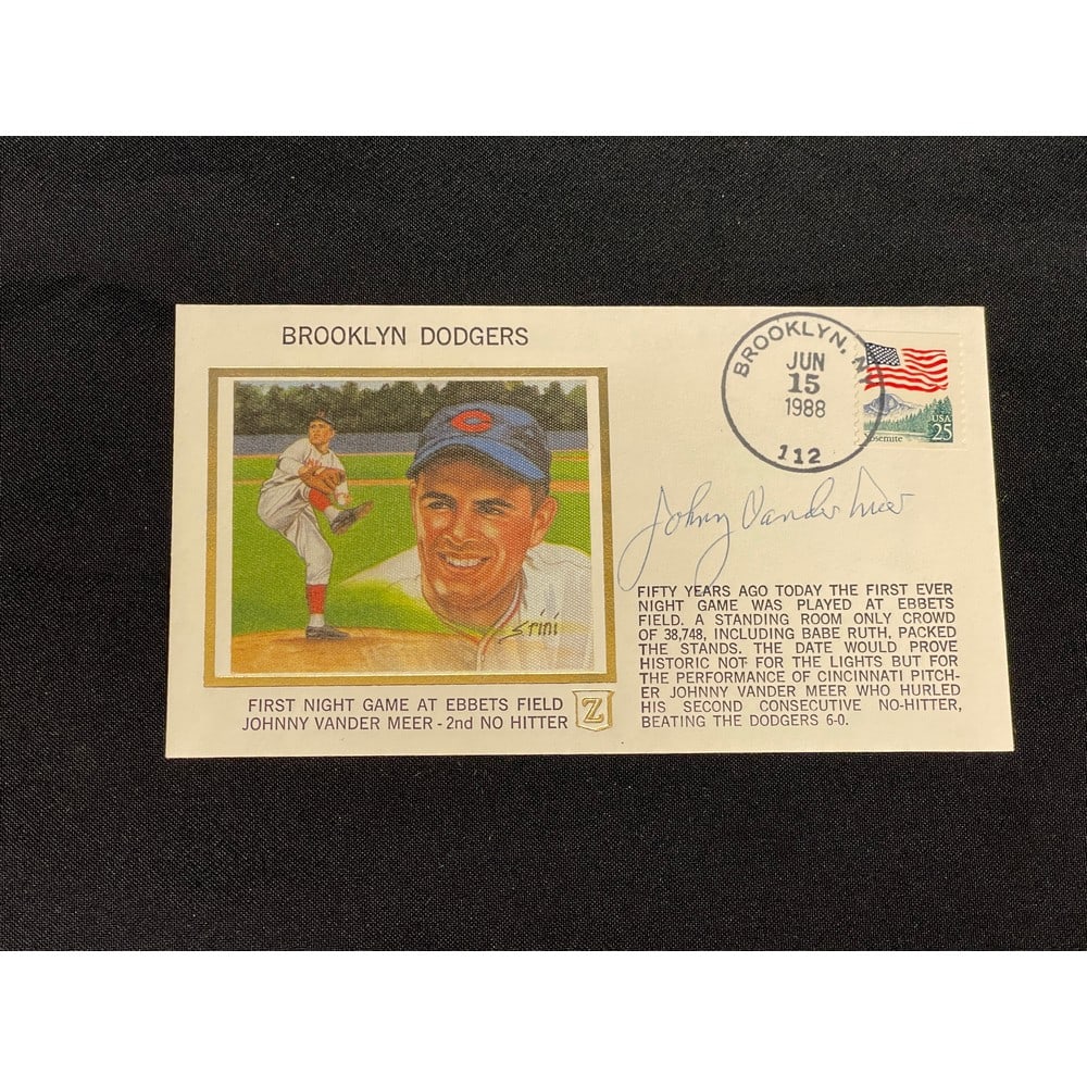 Johhny Vandermeer Signed 1st Day Cover Jsa Coa (1 of 2)