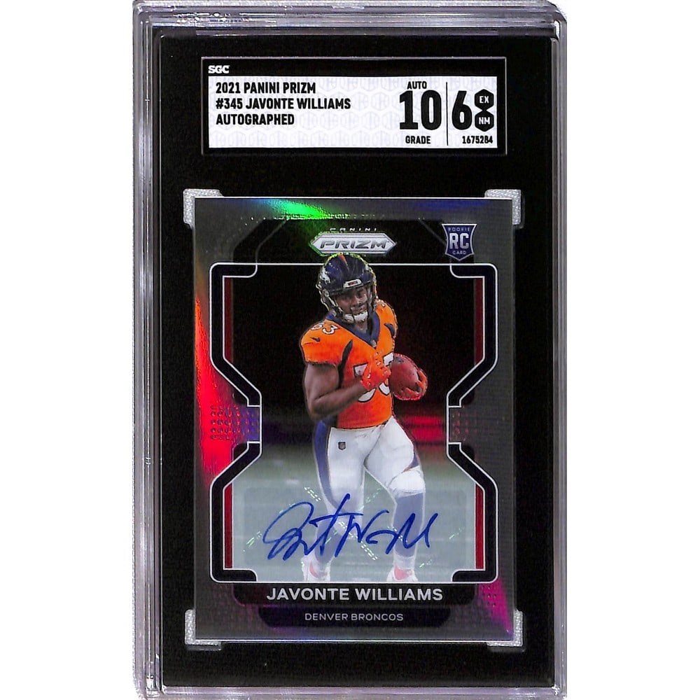 2021 Prizm Javonte Williams Rc Auto Sgc 10/6: 2021 Prizm Javonte Williams Rc Auto Sgc 10/6