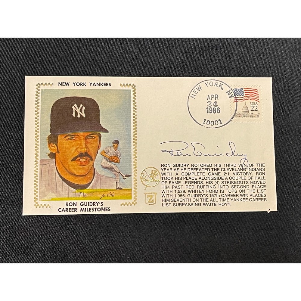 Ron Guidry Signed 1st Day Cover Jsa Coa (1 of 2)