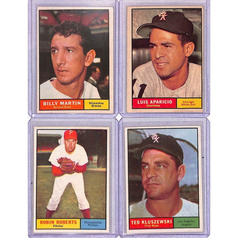 (4) 1961 Topps Baseball With Stars (1 of 2)