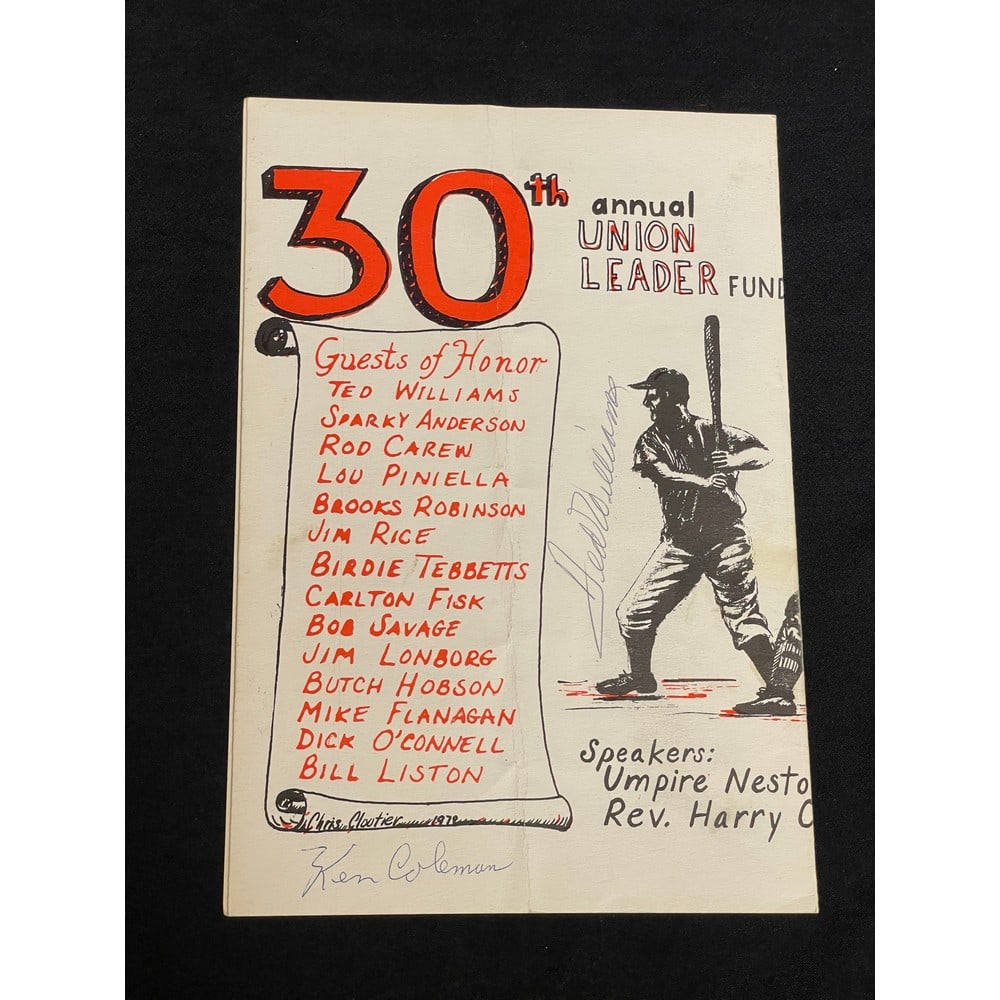 1978 Union Leader Program Signed (1 of 3)