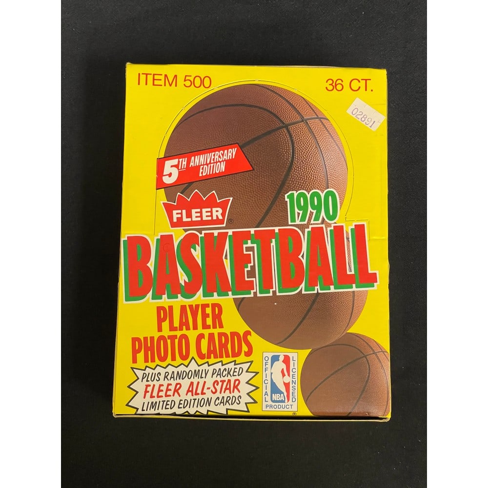 1990 Fleer Basketball Full Wax Box (1 of 1)