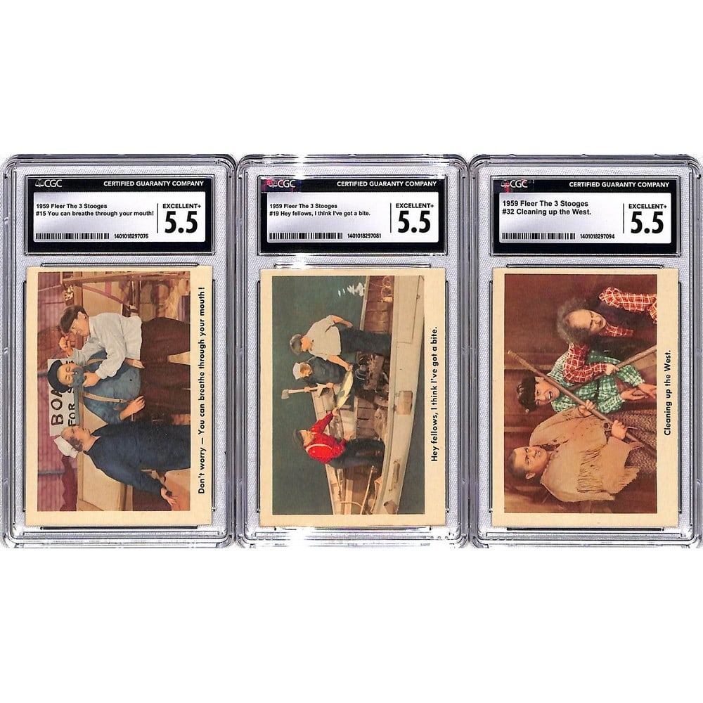 (5) Cgc Graded 5.5 1959 Fleer Three Stooges (1 of 4)