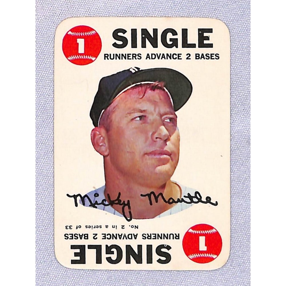 1968 Topps Hi Grade Mickey Mantle Game Card (1 of 2)