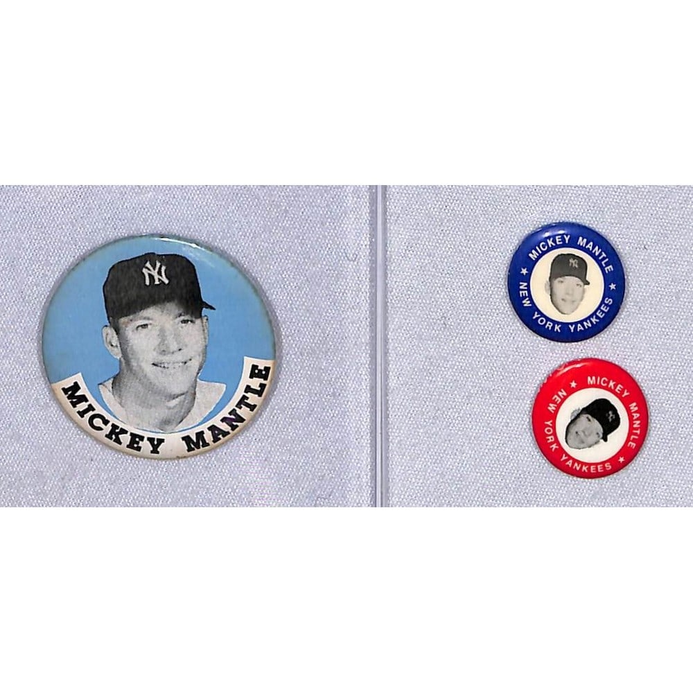 (3) 1969 Mickey Mantle Vintage Pins (1 of 2)
