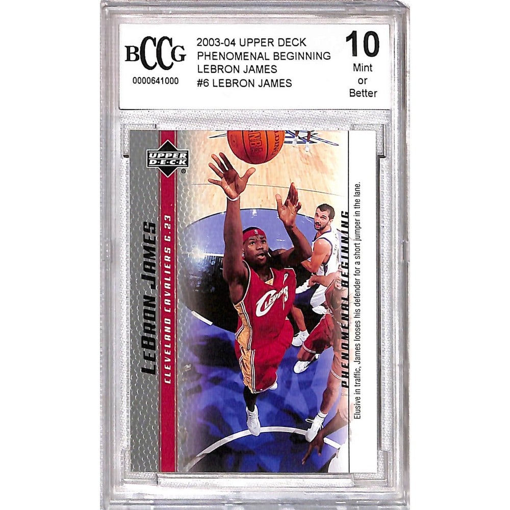 2003-04 Upper Deck Lebron James Rookie Beckett 10 (1 of 2)