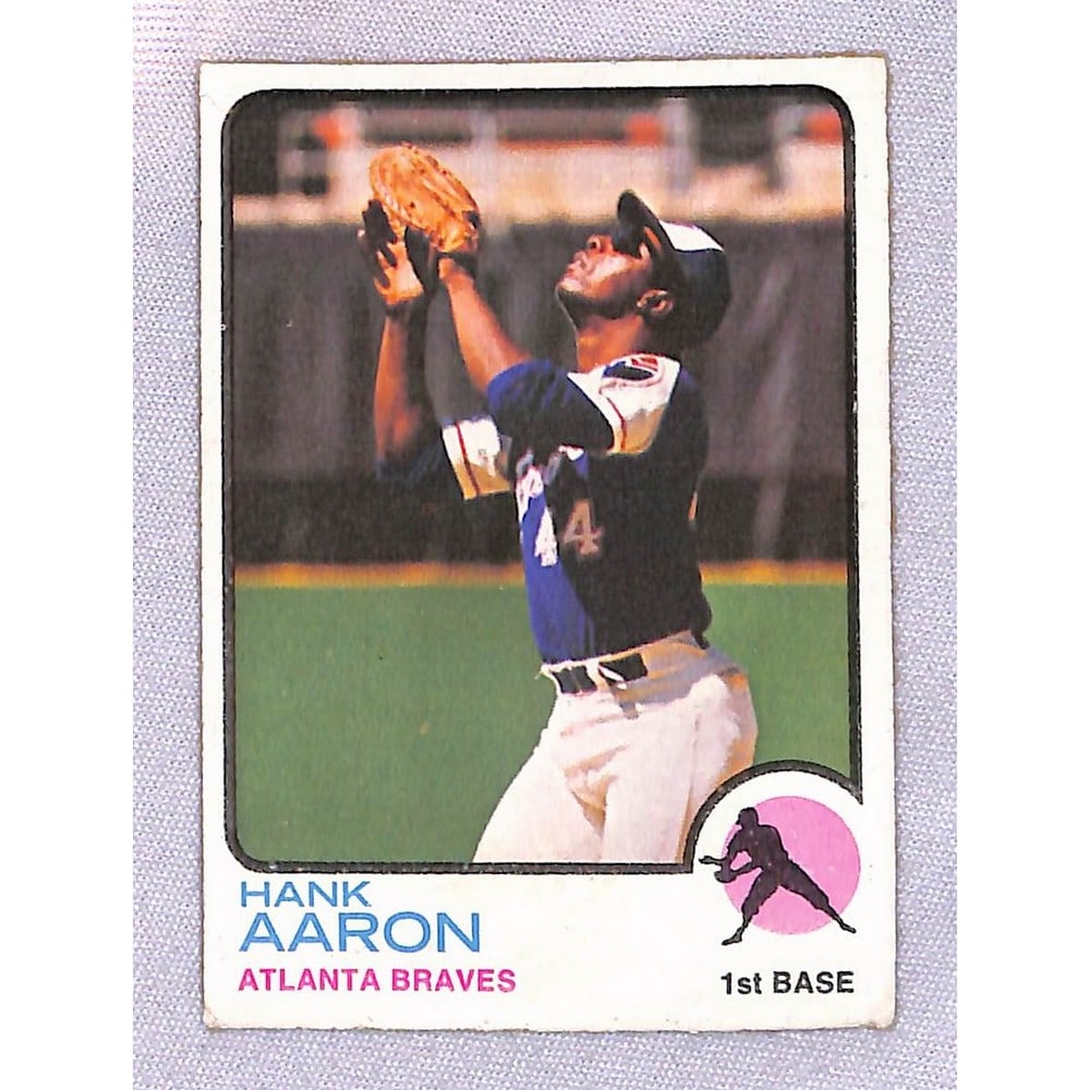 1973 Topps Crease Free Hank Aaron: 1973 Topps Crease Free Hank Aaron