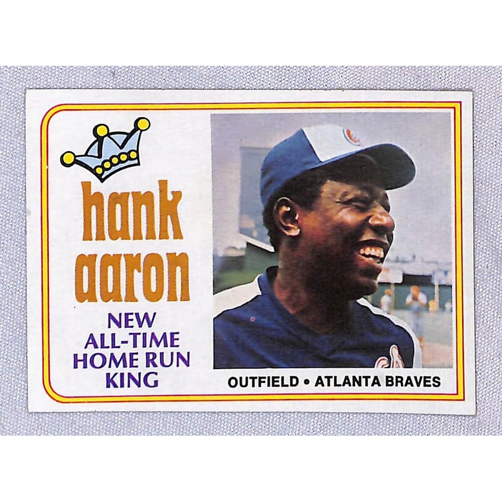 1974 Topps Hank Aaron Card #1: 1974 Topps Hank Aaron Card #1