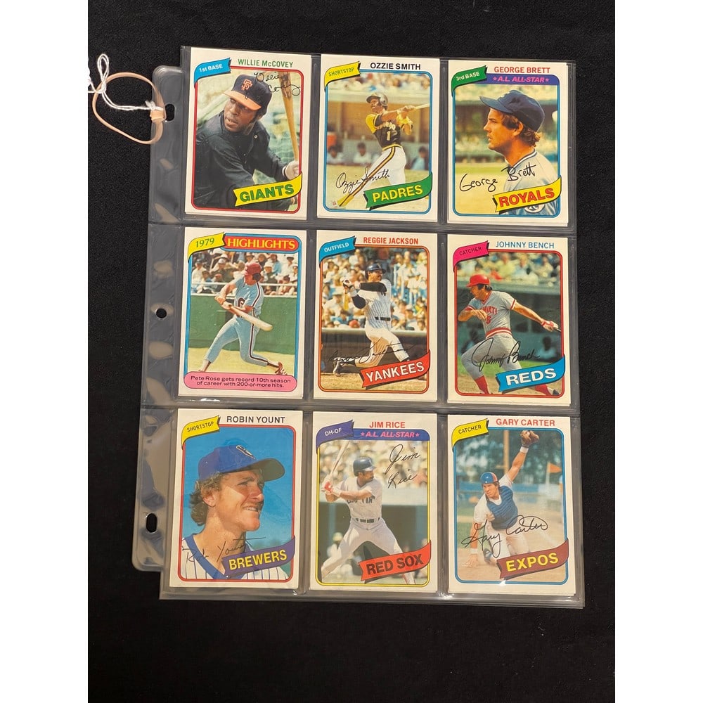 (18) Different 1980 Topps Baseball Stars (1 of 2)