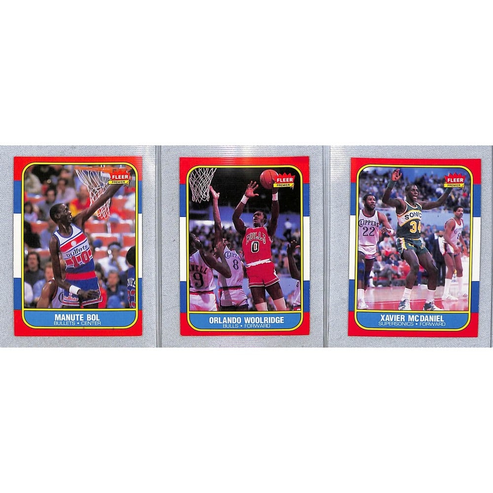 (3) 1986 Fleer Basketball Rookie Cards: (3) 1986 Fleer Basketball Rookie Cards