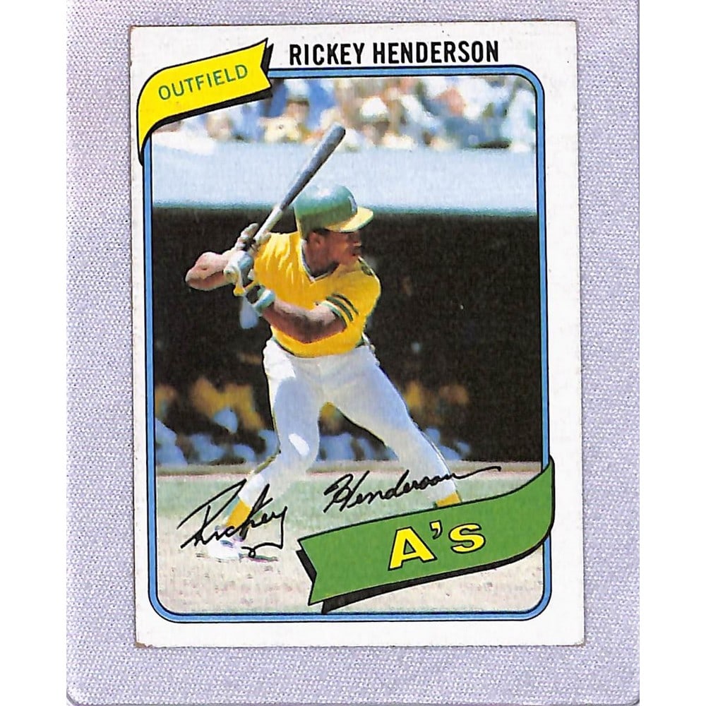 1980 Topps Rickey Henderson Rookie Card (1 of 2)