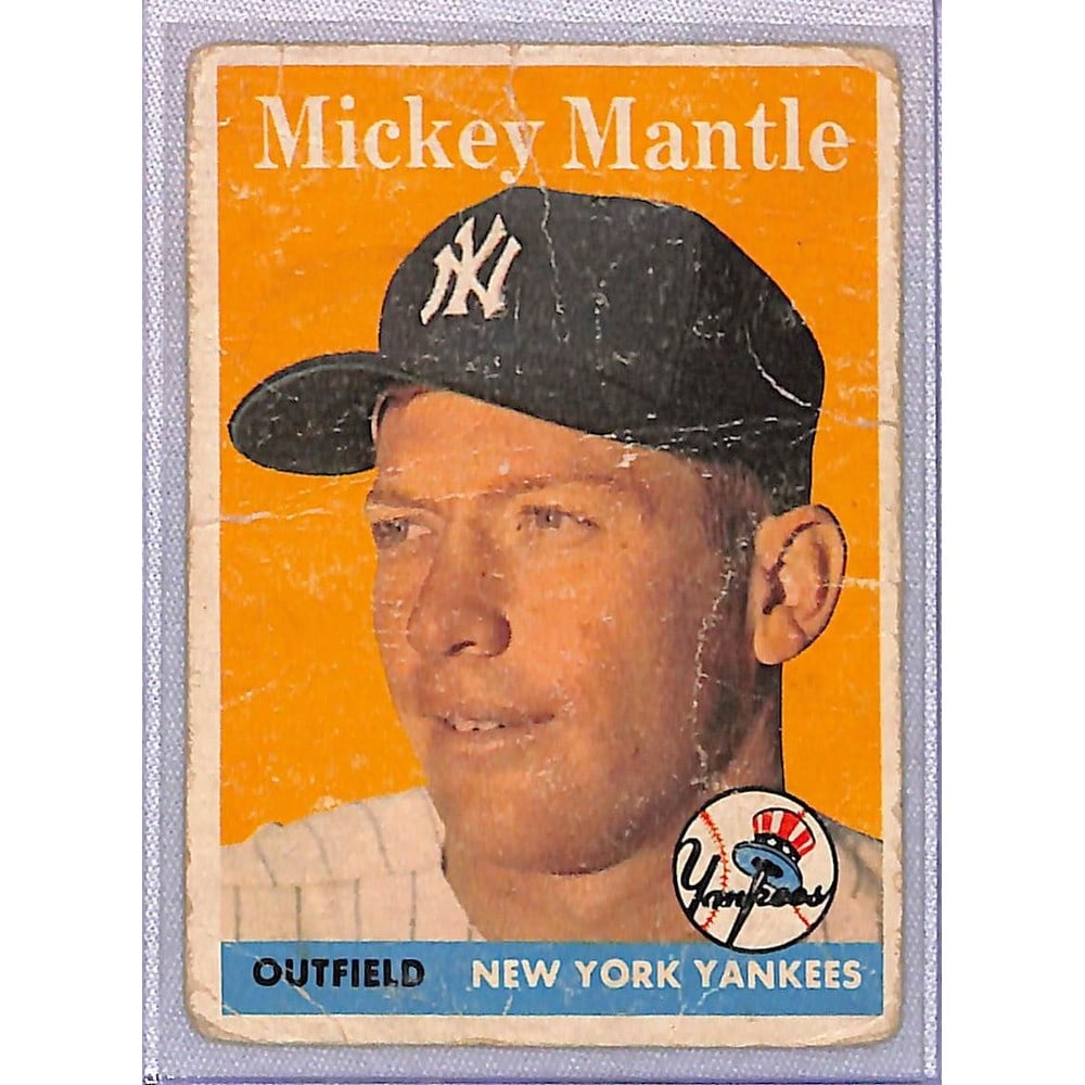 Low Grade 1958 Topps Mickey Mantle (1 of 2)
