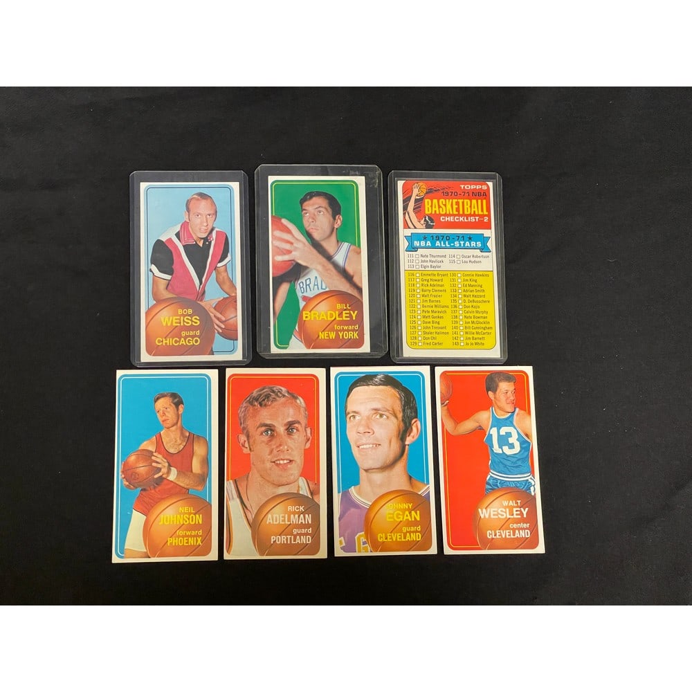 (7) 1969-70 Topps Basketball Cards: (7) 1969-70 Topps Basketball Cards