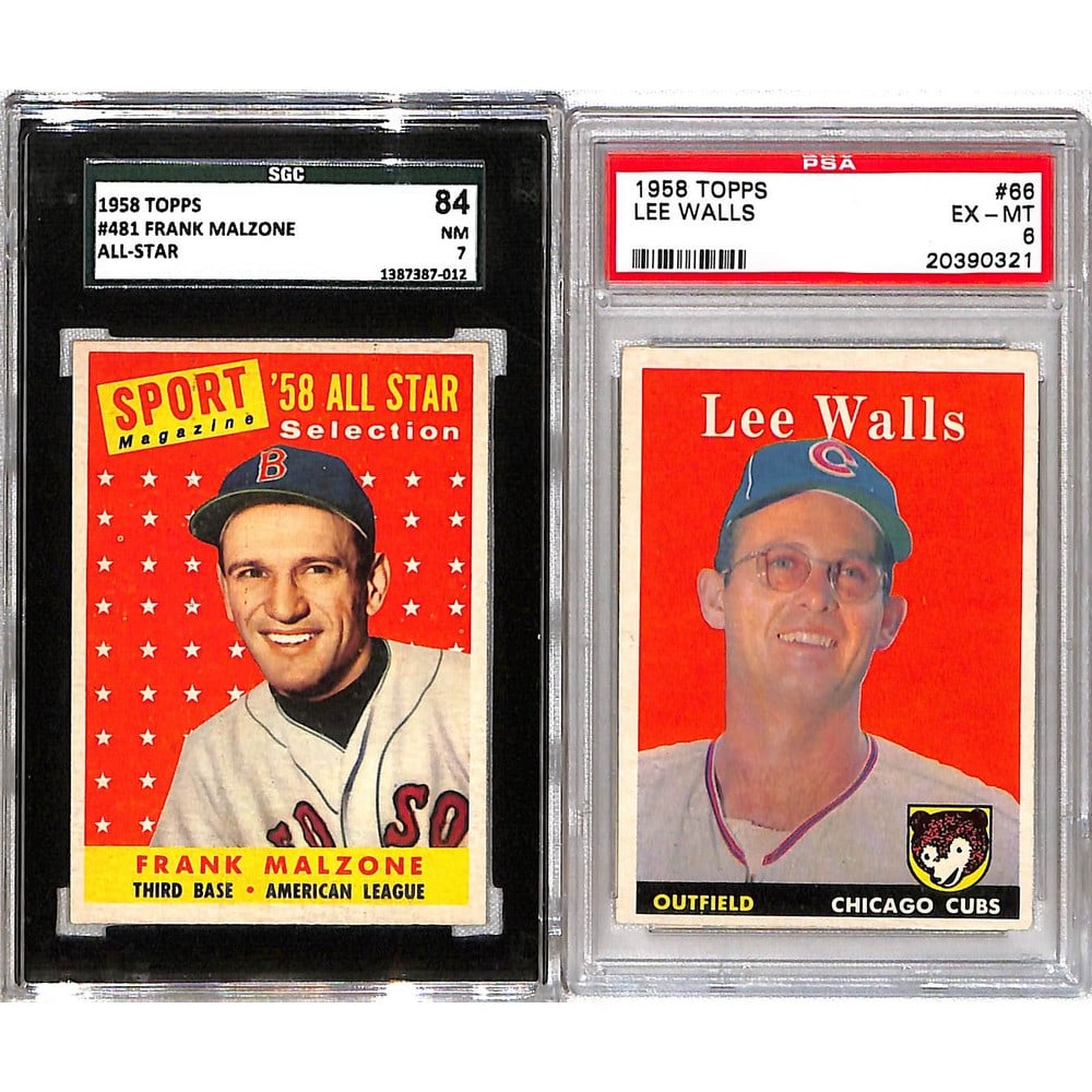 (2) Graded 1958 Topps Baseball Cards (1 of 2)