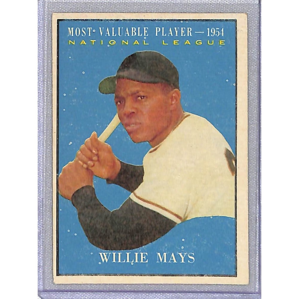 1961 Topps Willie Mays Mvp Crease Free: 1961 Topps Willie Mays Mvp Crease Free