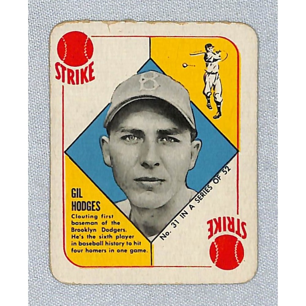 1951 Topps Red Backs Gil Hodges (1 of 2)