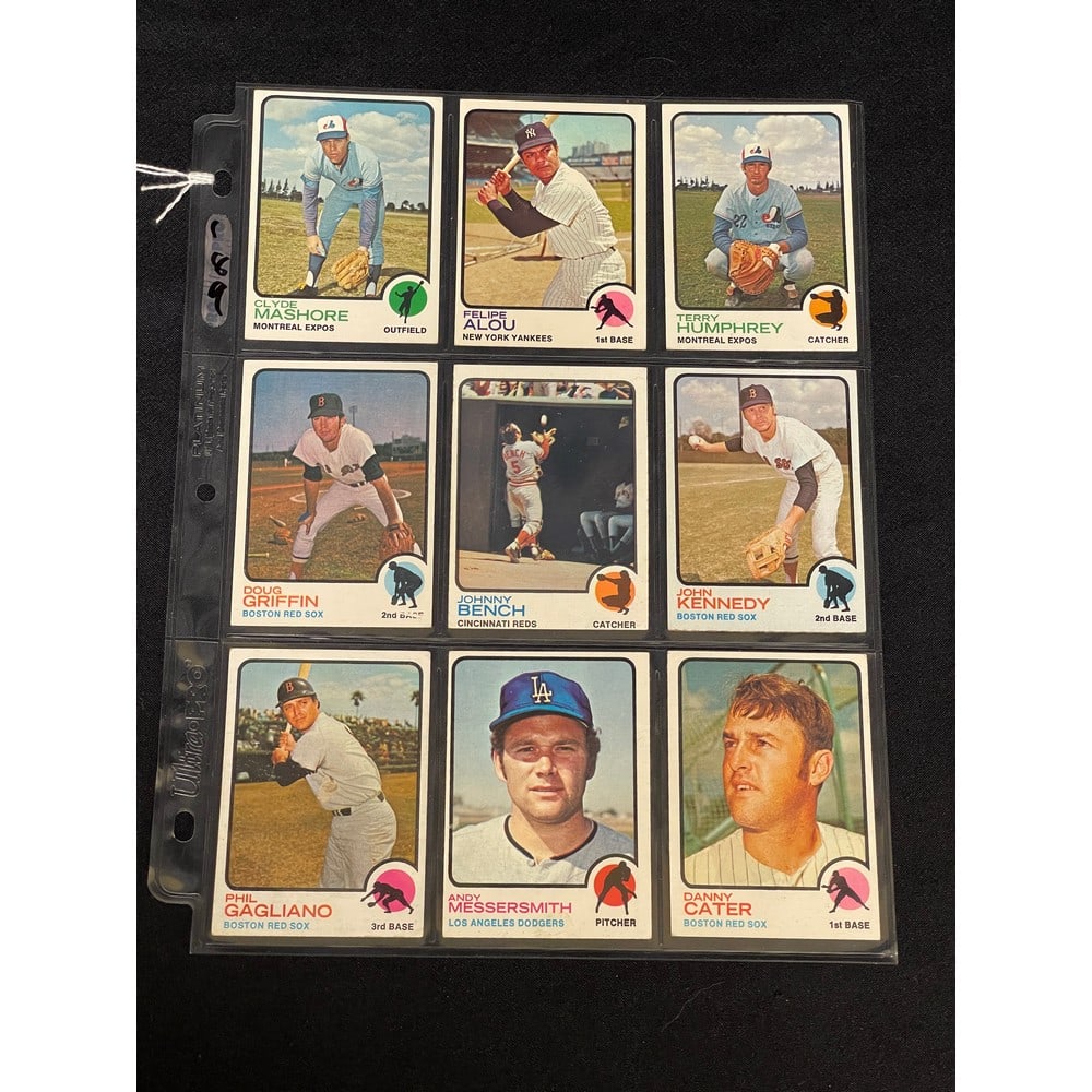 (9) 1973 Topps Baseball Cards With Stars (1 of 2)