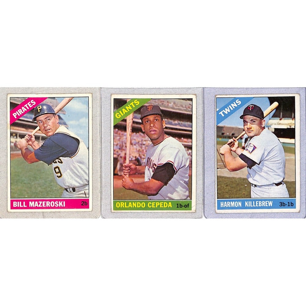 (3) 1966 Topps Baseball Stars/hof (1 of 2)