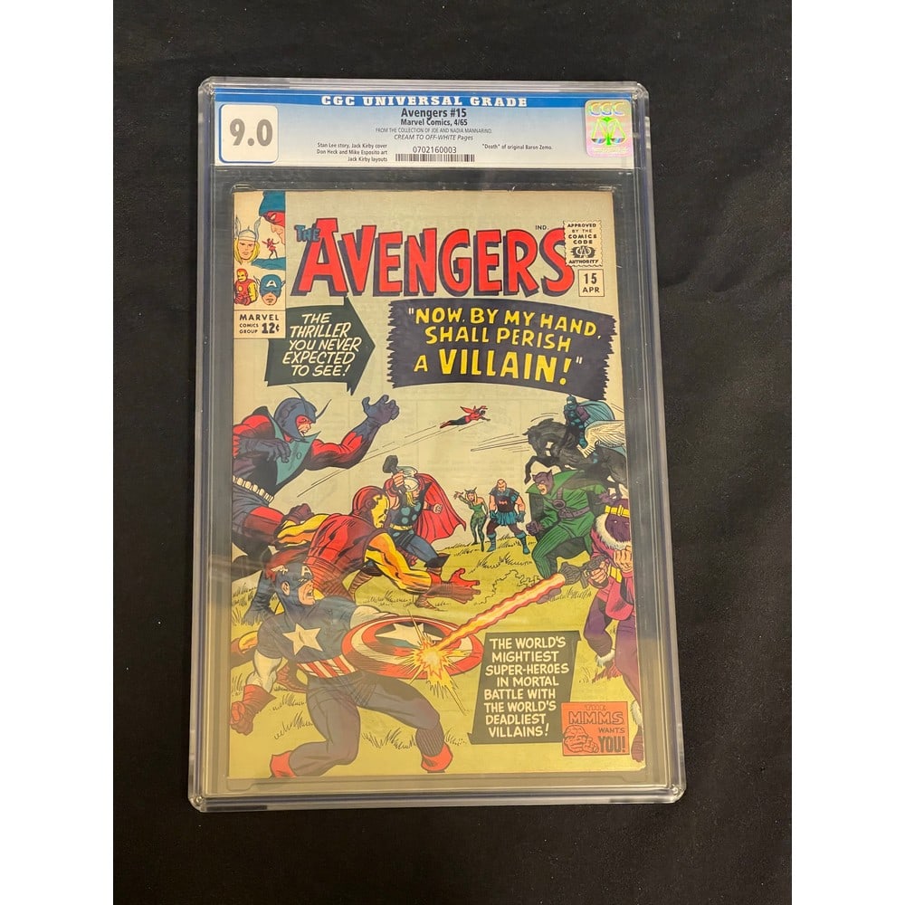Avengers #15 Comic Cgc Graded 9.0 (1 of 2)