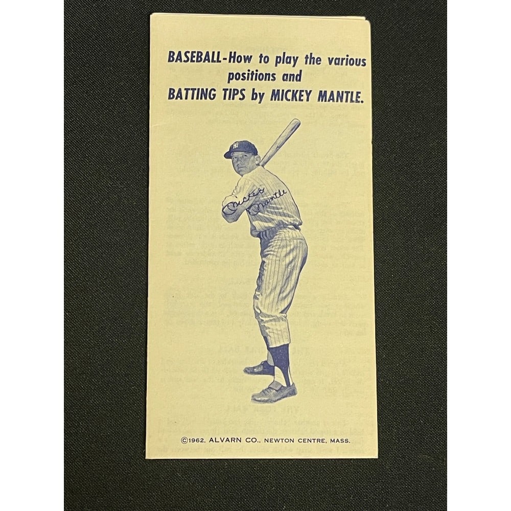 1962 Alvarn Mickey Mantle Batting Tips Pamphlet: 1962 Alvarn Mickey Mantle Batting Tips Pamphlet