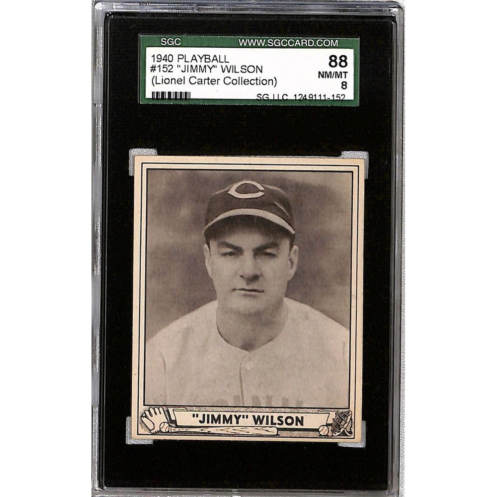 1940 Playball Jimmy Wilson Sgc 8: Lionel Carter Collection