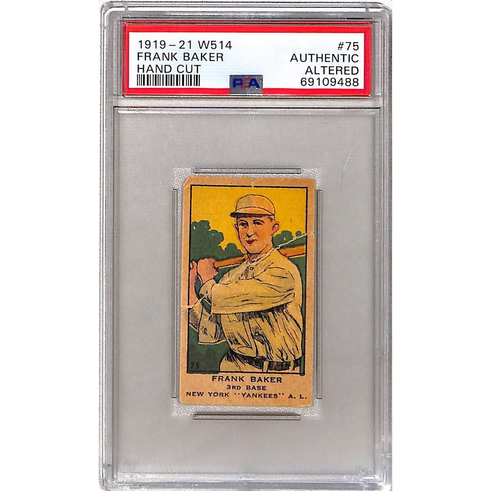 1919-21 W514 Frank Baker Hand Cut Psa Authentic: 1919-21 W514 Frank Baker Hand Cut Psa Authentic