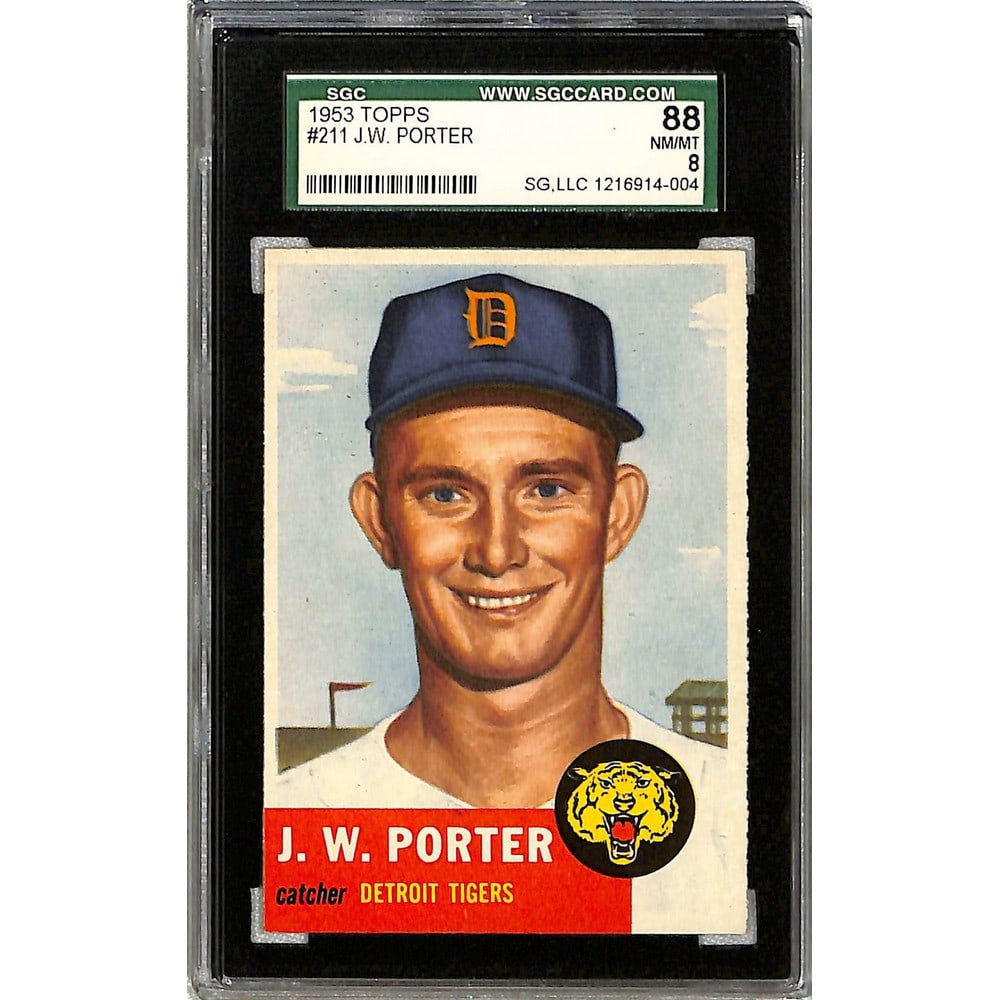 1953 Topps Jw Porter Sgc 8: 1953 Topps Jw Porter Sgc 8
