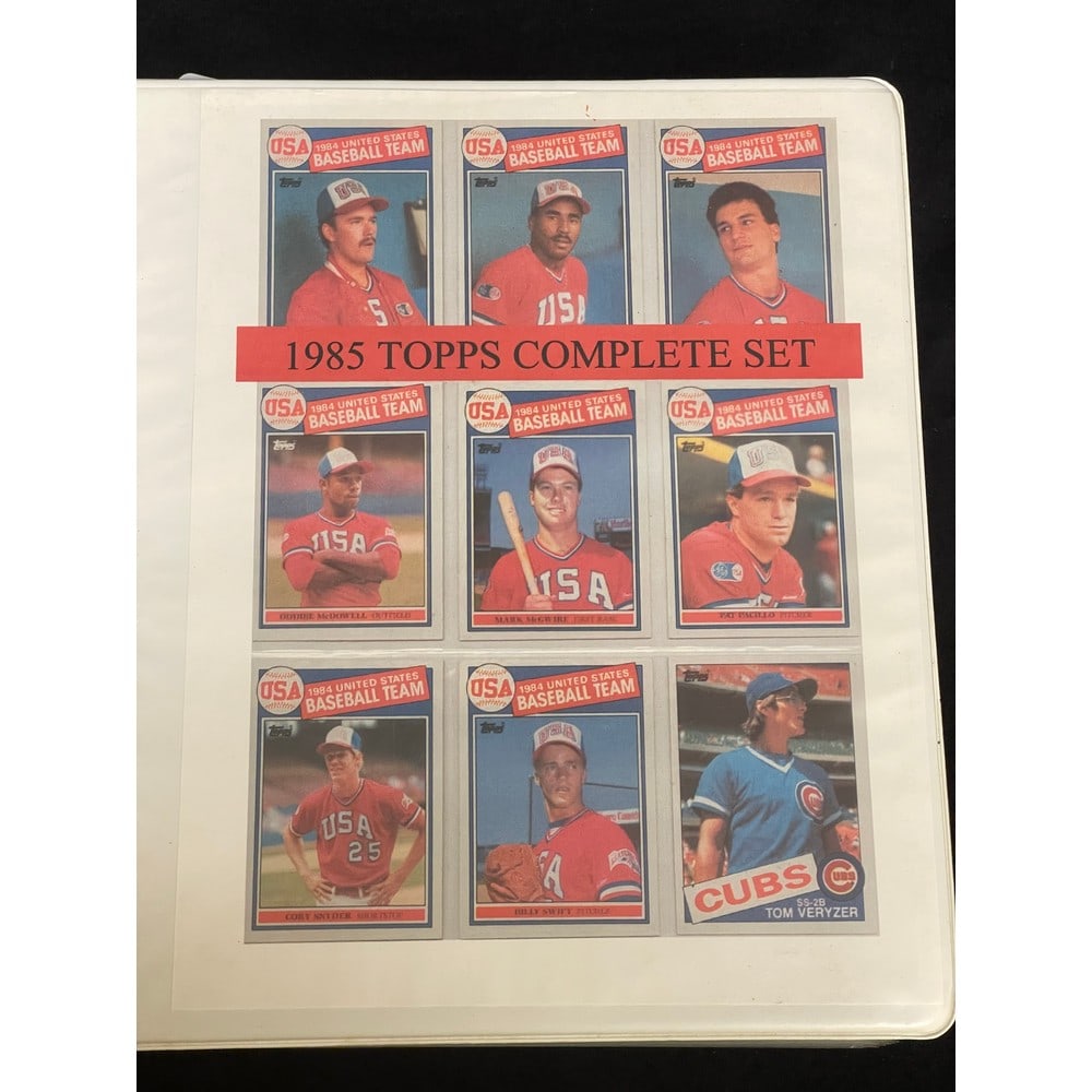 1985 Topps Baseball Hi Grade Set In Binder (1 of 5)