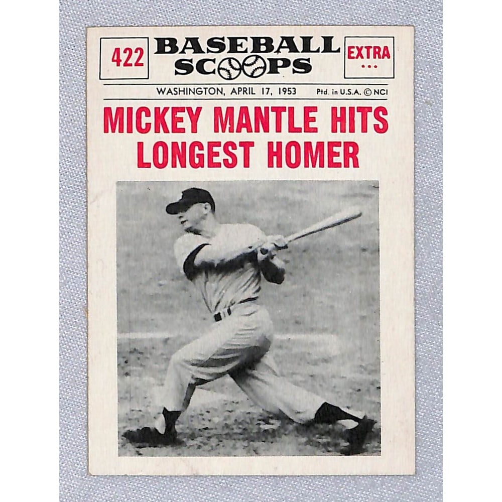 1961 Nu Card Scoops Mickey Mantle Longest Hr (1 of 2)