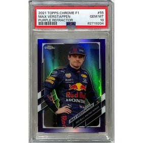 (2) 2021 Topps Chrome Refractor Max Verstappen