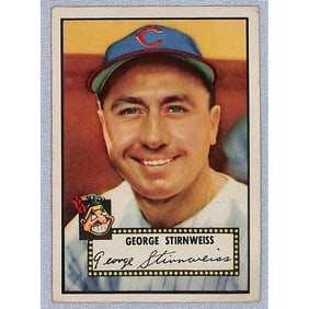 1952 Topps Baseball George Stirnweiss Crease Free