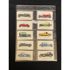 1966 Mobil Vintage Cars Complete Card Set