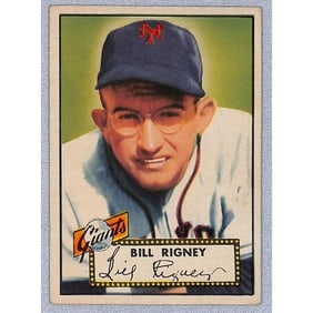 1952 Topps Baseball Bill Rigney Crease Free