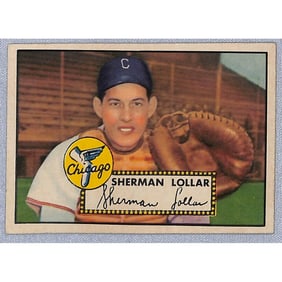 1952 Topps Baseball Sherman Lollar Crease Free