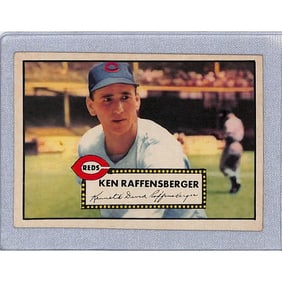 1952 Topps Baseball Ken Raffensberger Crease Free
