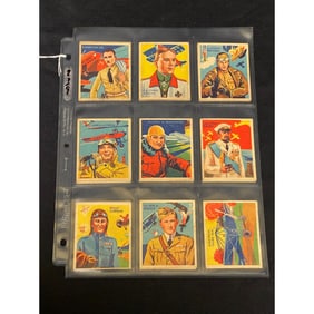 (17) 1933 Goudey Skybirds Crease Free Card Lot