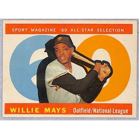 1960 Topps Hi Grade Willie Mays All Star