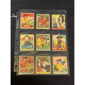 1930's Cowboys & Indians Strip Card Collection