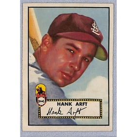 1952 Topps Baseball Hank Arft Crease Free