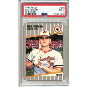 1989 Fleer Bill Ripken F Face Psa 9