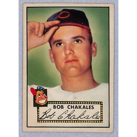 1952 Topps Baseball Bob Chakales Crease Free
