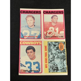 1972 Topps Football Uncut Sheet Lot