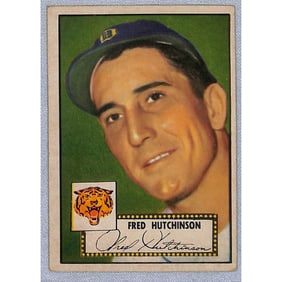 1952 Topps Baseball Fred Hutchinson Crease Free