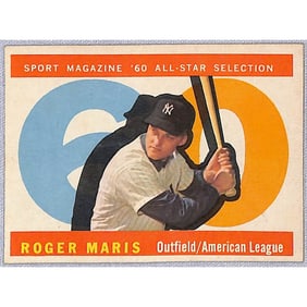 1960 Topps Hi Grade Roger Maris All Star