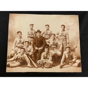 Circa 1880 High School Baseball Team Photo
