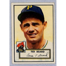 1952 Topps Baseball Ted Beard Crease Free