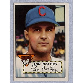 1952 Topps Baseball Ron Northey Crease Free