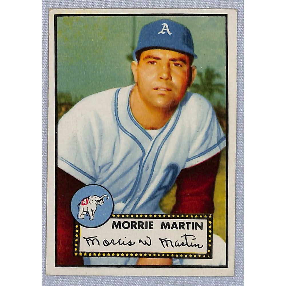 1952 Topps Baseball Morrie Martin Crease Free (1 of 2)