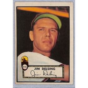 1952 Topps Baseball Jim Delsing Crease Free