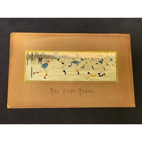 1880's Stevengraph The First Touch Football Silk